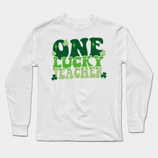 One Lucky Teacher St Patrick day Long Sleeve T-Shirt